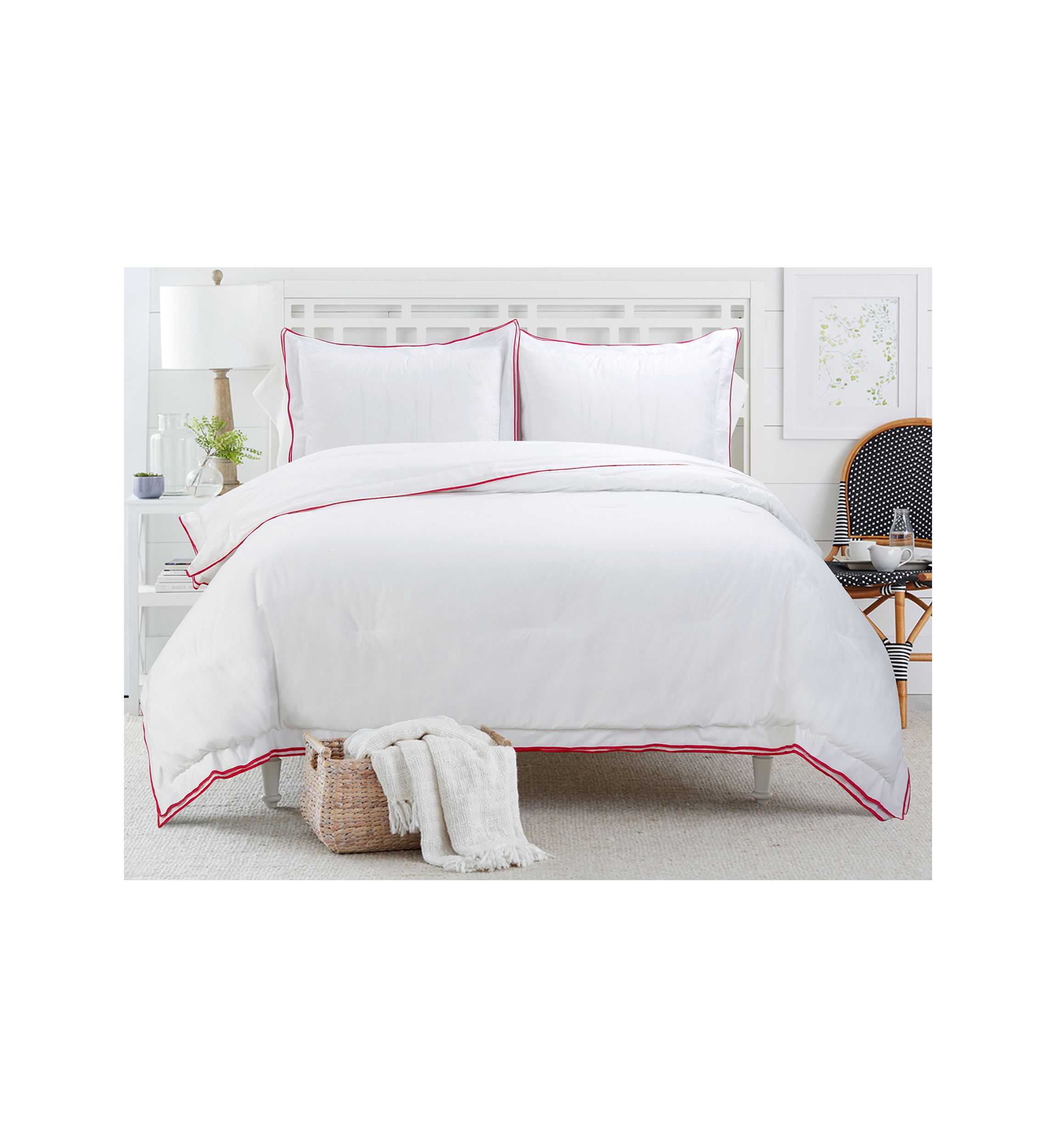 Pink Trim 3-Piece Comforter Set