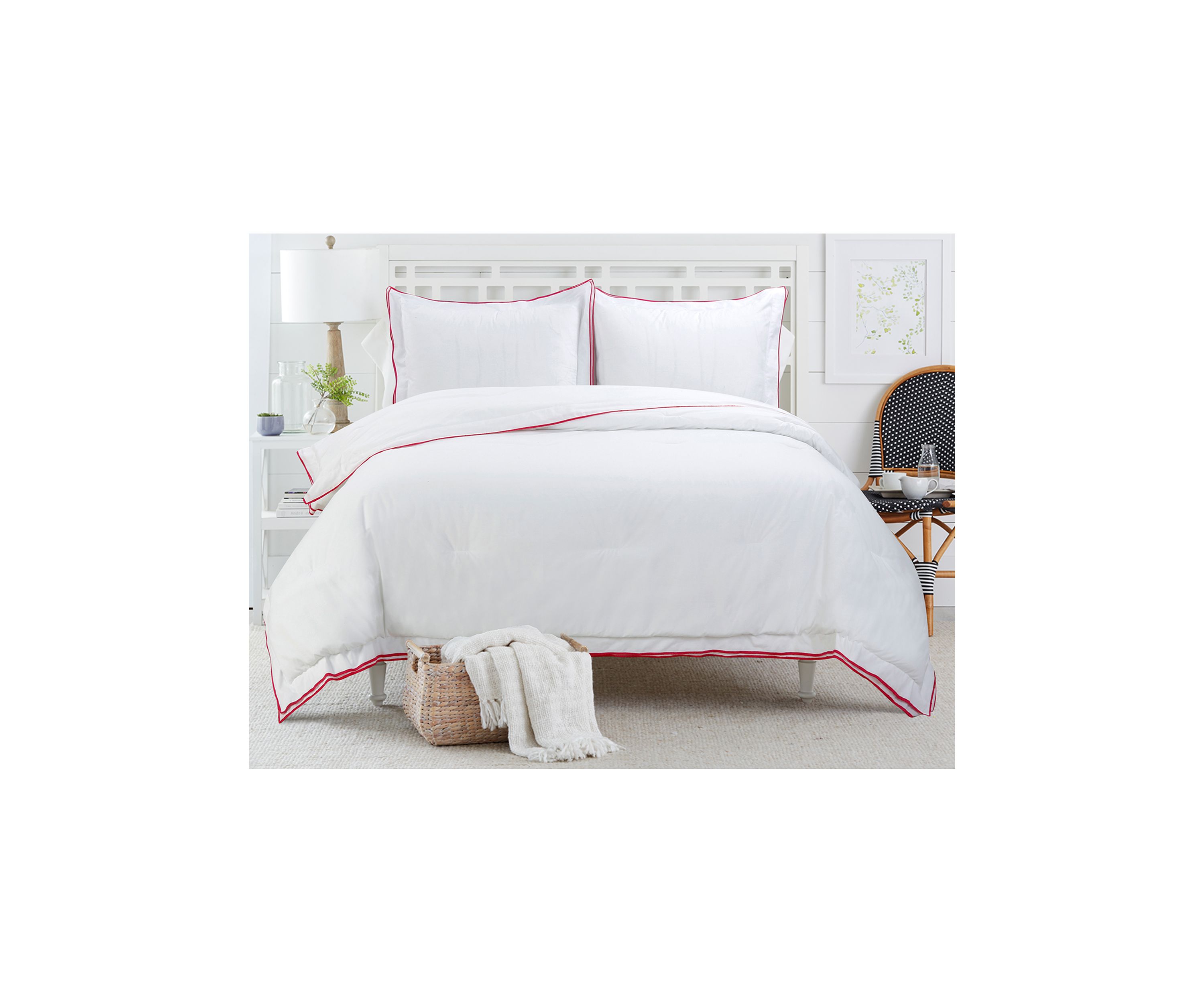Pink Trim 3-Piece Comforter Set