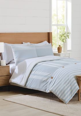 Crown & Ivy™ 3-Piece Striped Comforter Set | belk