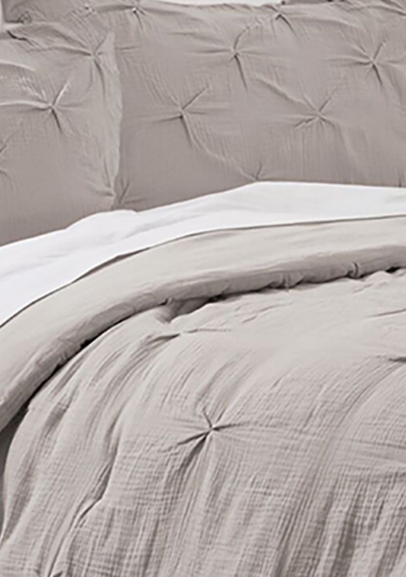 3-Piece Pintuck Comforter Set
