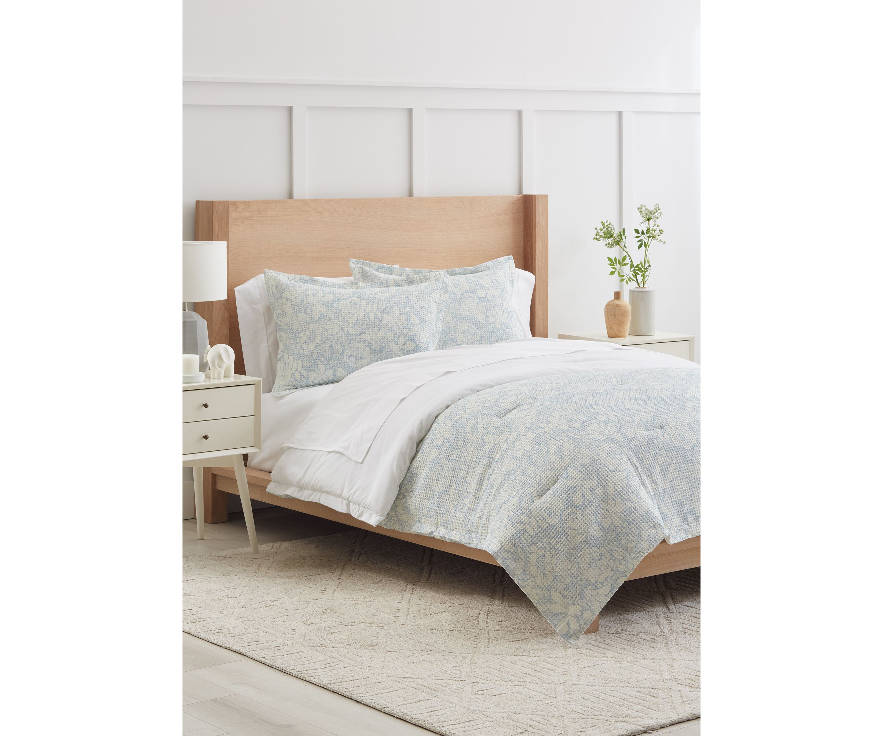 Floral Waffle Comforter Set
