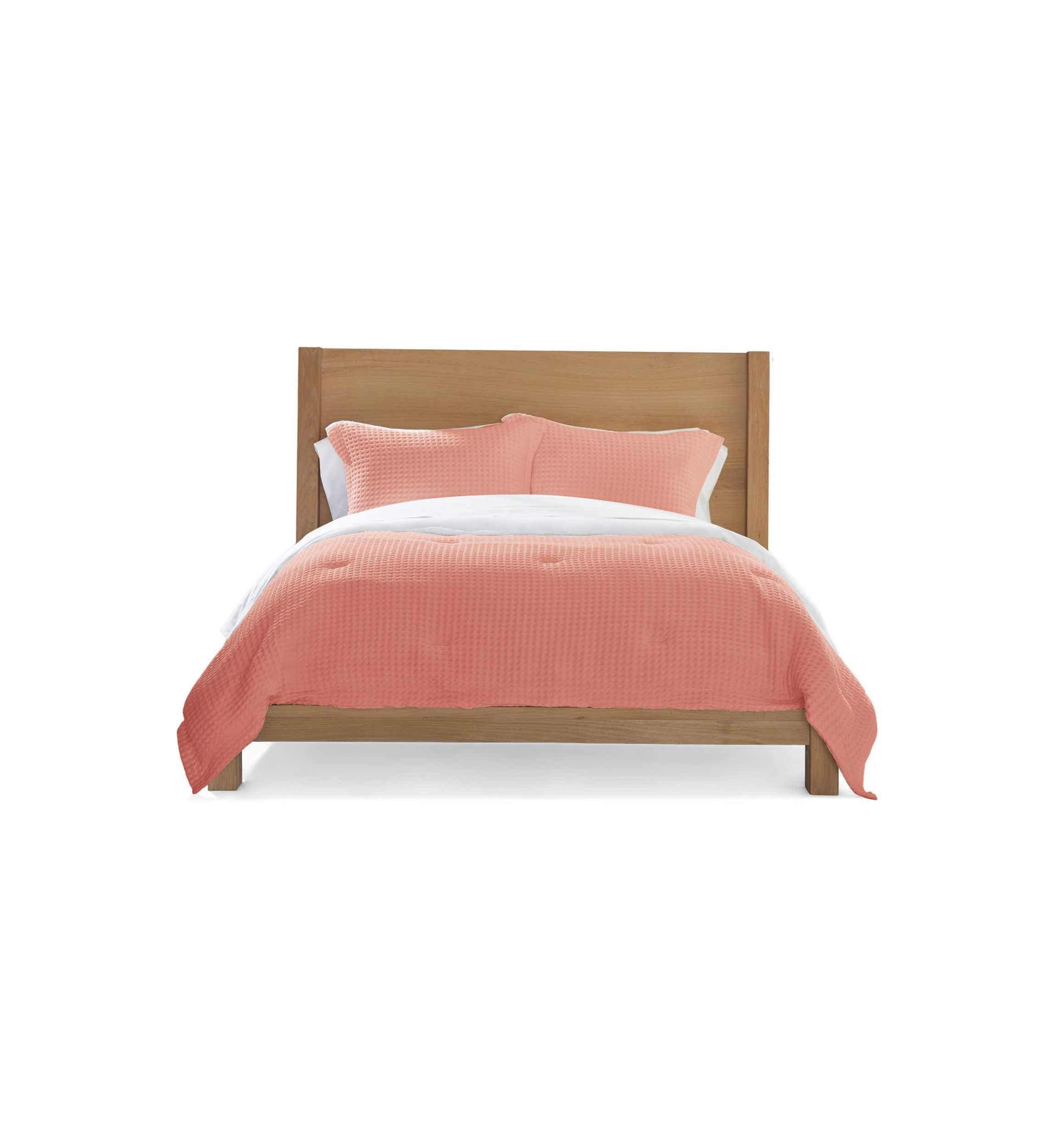 Coral Waffle Comforter Set