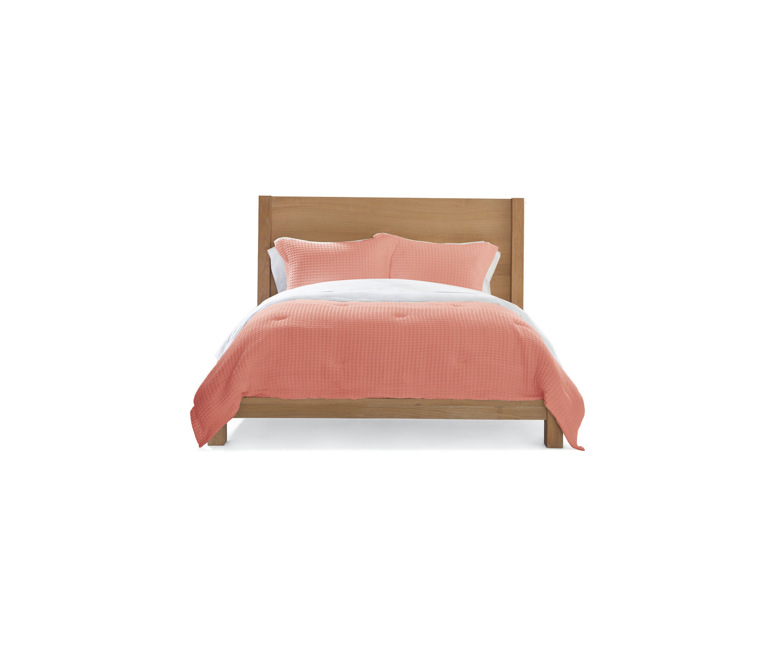 Coral Waffle Comforter Set