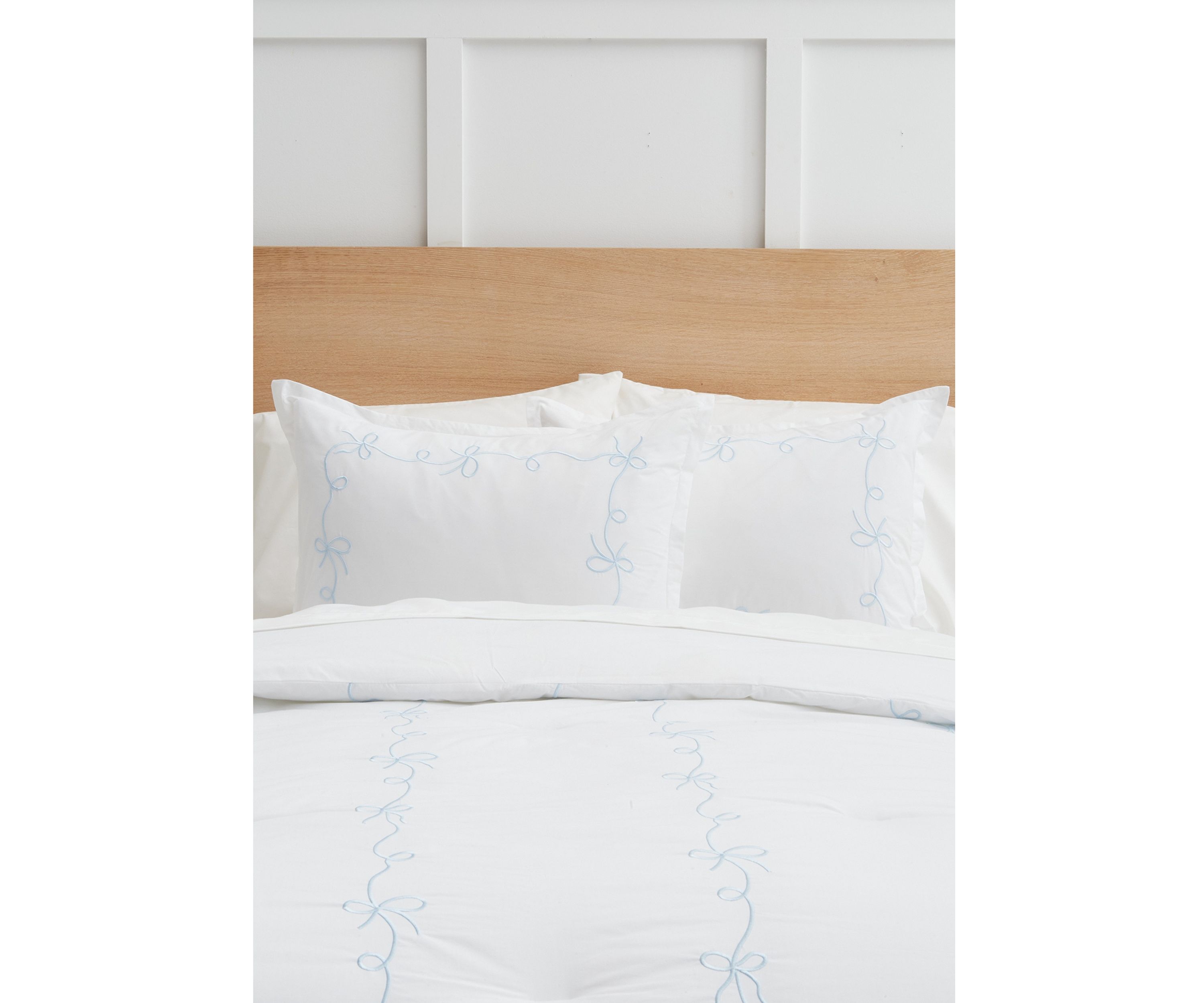 Blue Bow Comforter Set