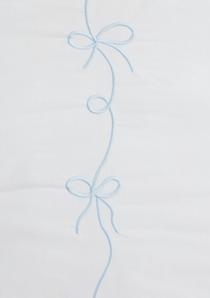 Blue Bow Comforter Set