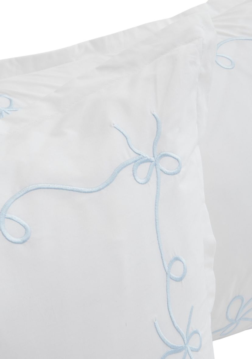 Blue Bow Comforter Set