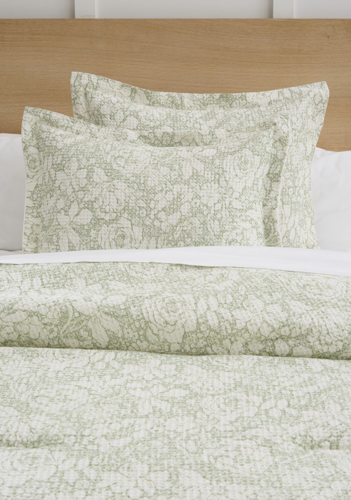 Floral Waffle Comforter Set