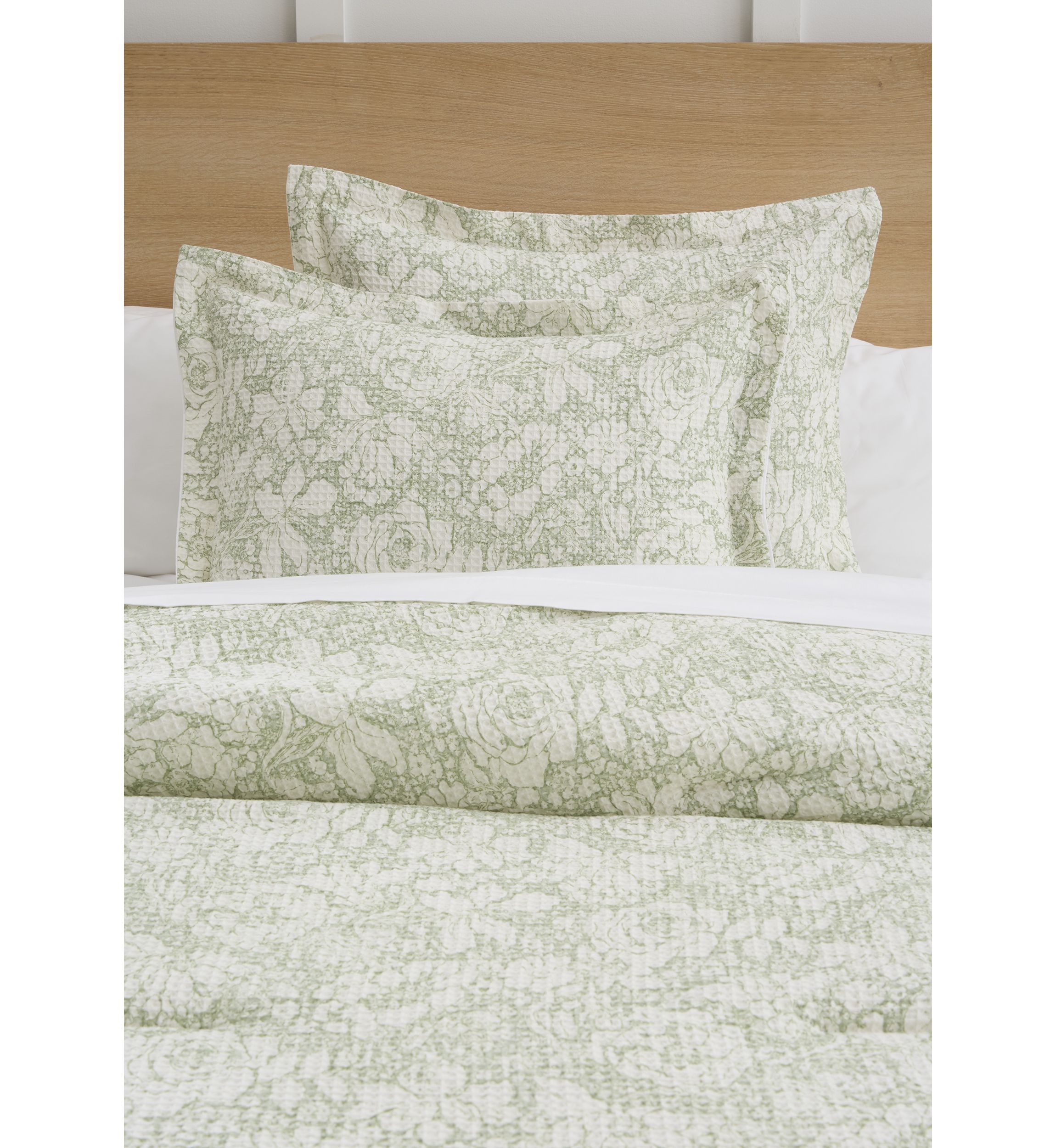 Floral Waffle Comforter Set