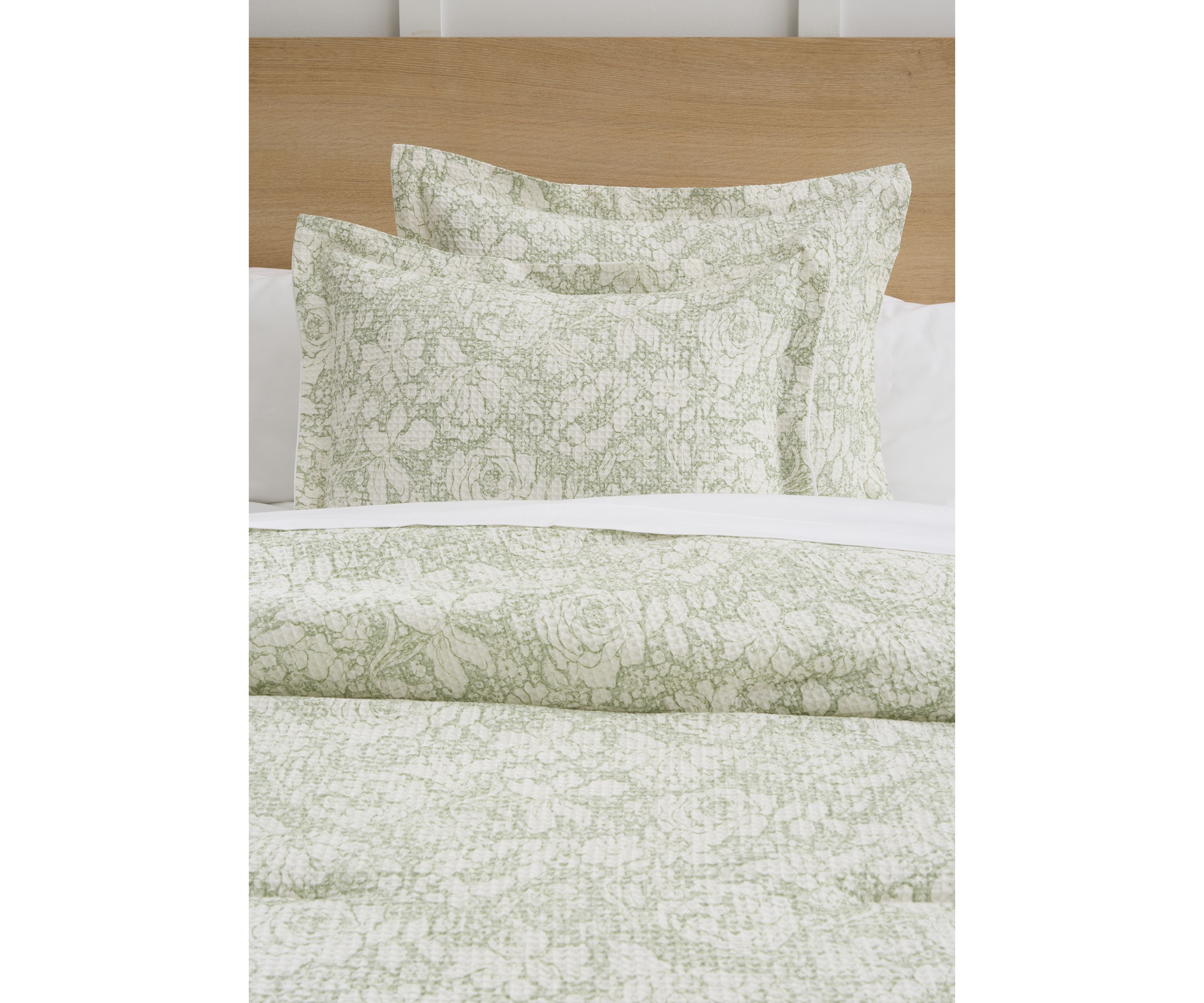 Floral Waffle Comforter Set