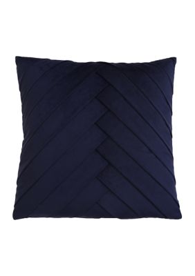 Madera Velvet Navy Crewel Decorative Pillow - Levtex Home