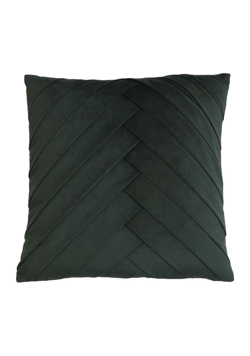 Pleated Velvet Decorative Pillow