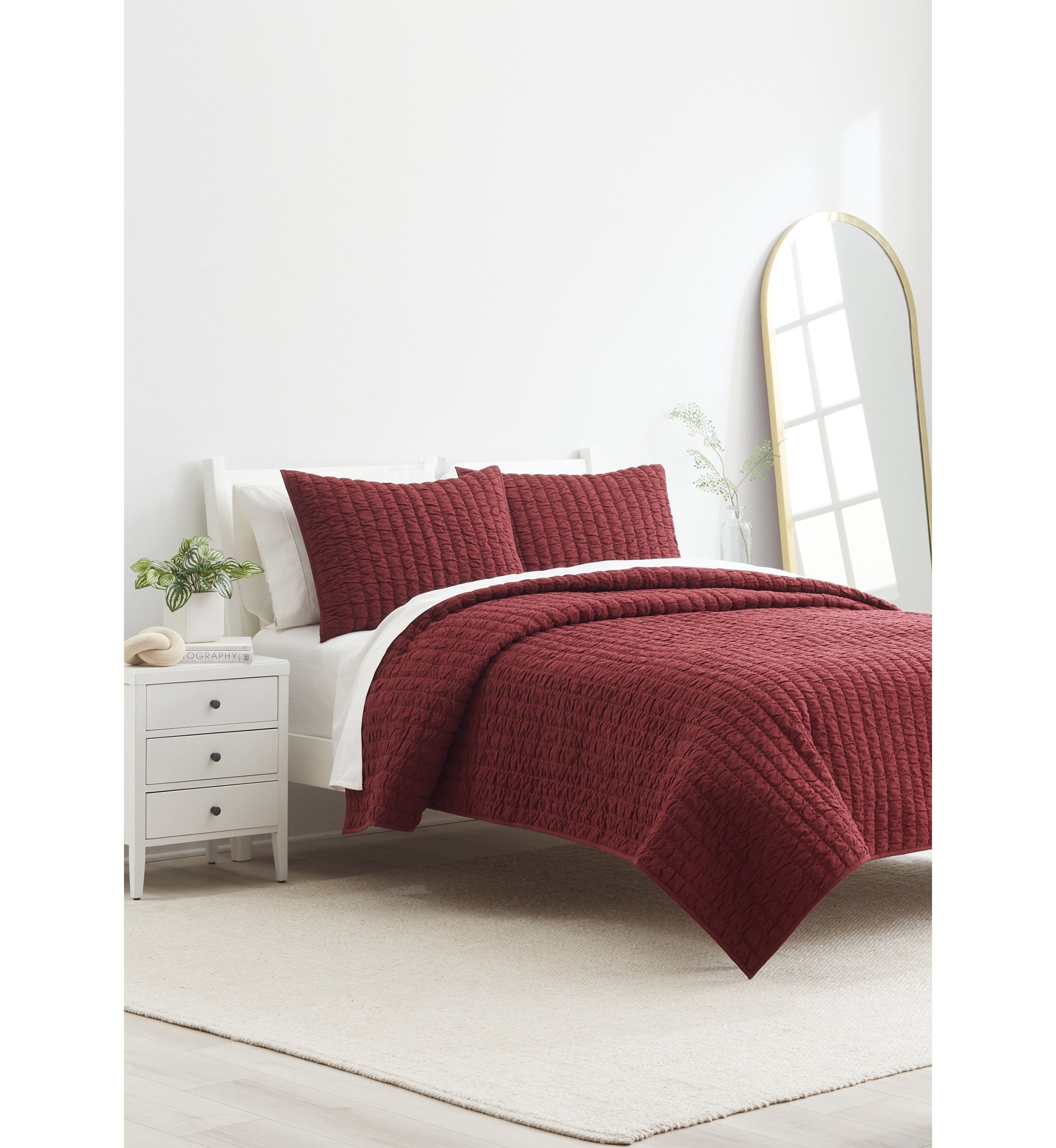 Syrah Stripe Quilt Set