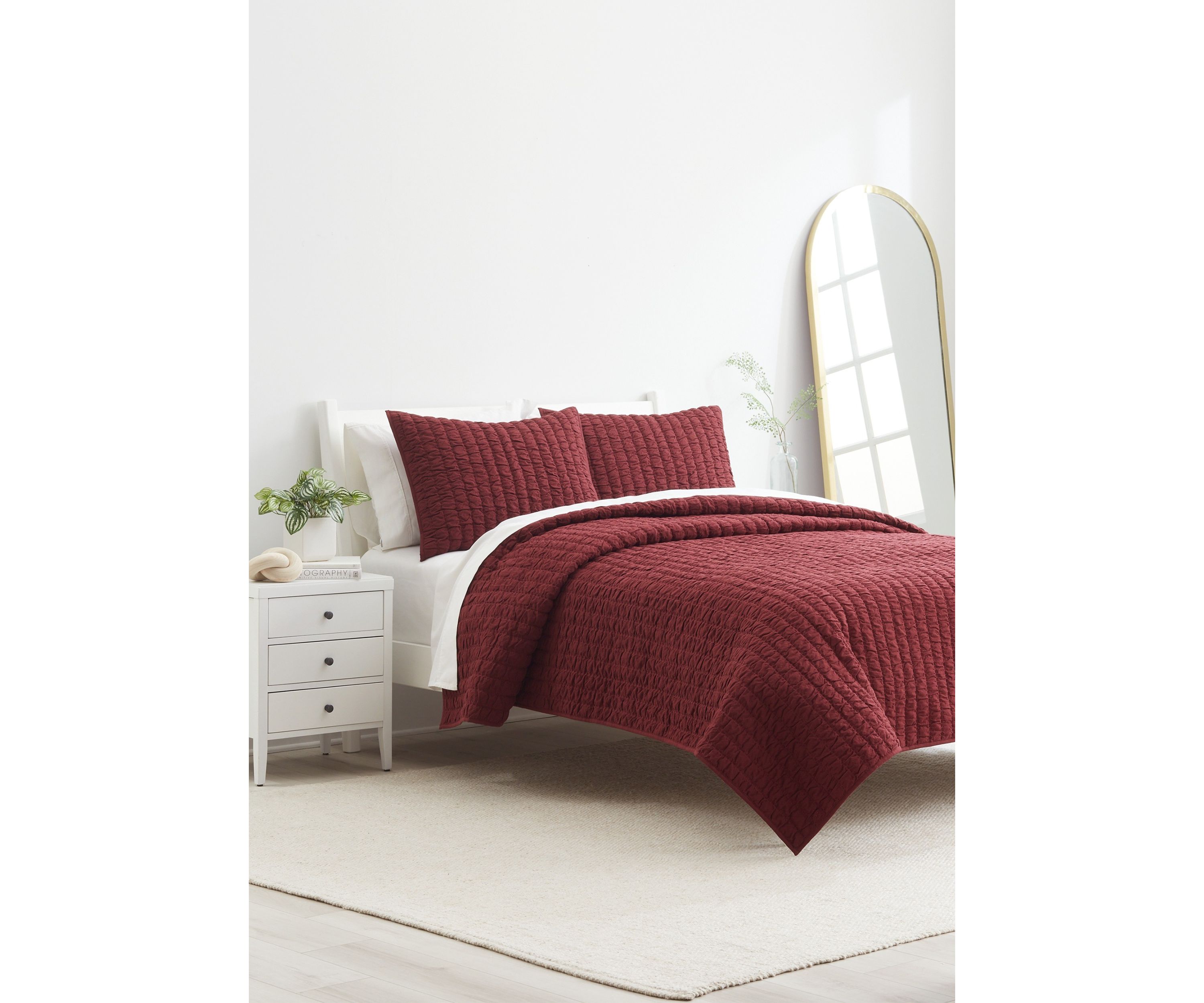 Syrah Stripe Quilt Set
