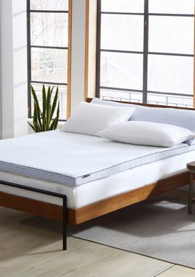 Smithsonian Sleep Collection 3-Inch Copper Memory Foam Mattress Topper, White, Queen