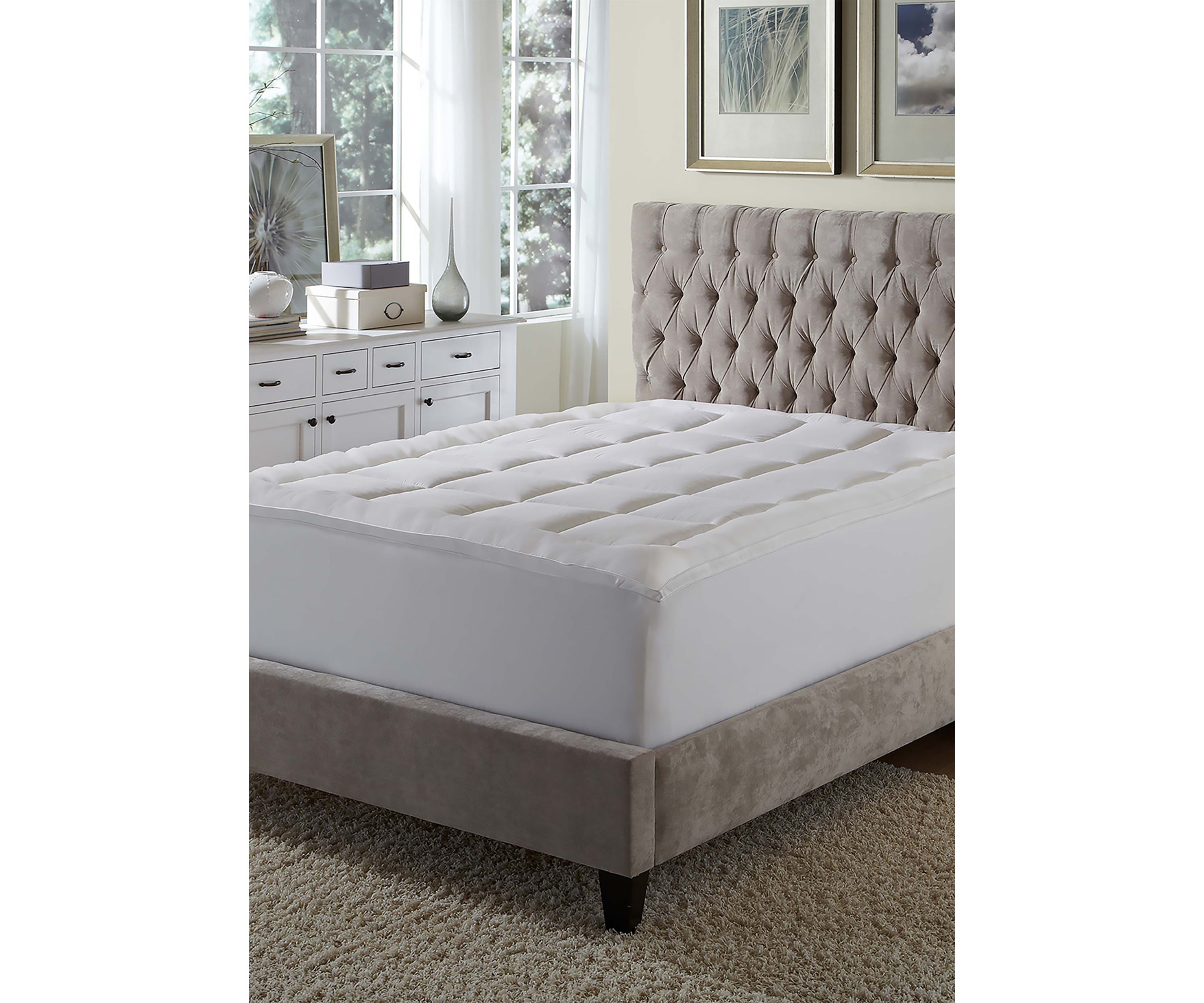 1.5 Inch Comfort Microfiber Gusseted Fiberbed