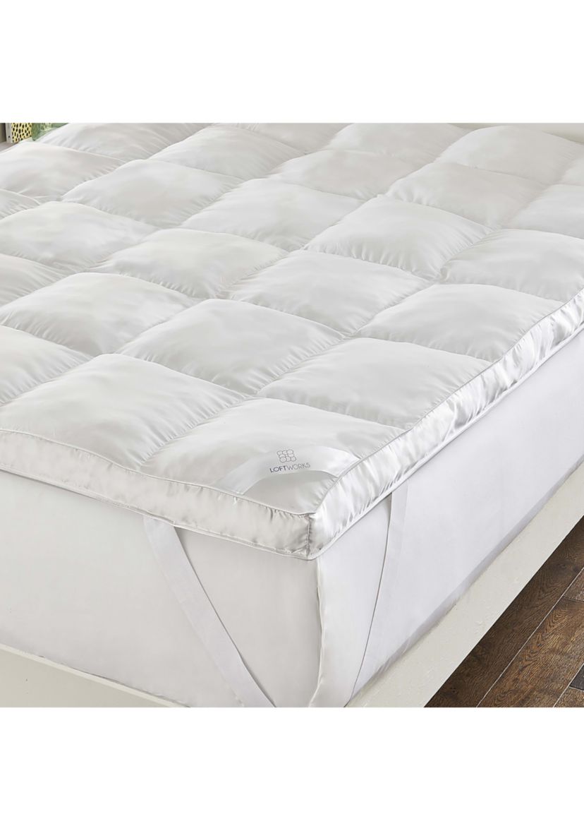 Super Loft 3 Inch Down Alternative Mattress Topper/Fiber Bed with Anchor Bands