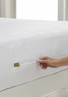 Stretchy Fit Waterproof Mattress Encasement Set for Allergy & Bed Bug Protection with Waterproof Pillow Zipper Protectors 