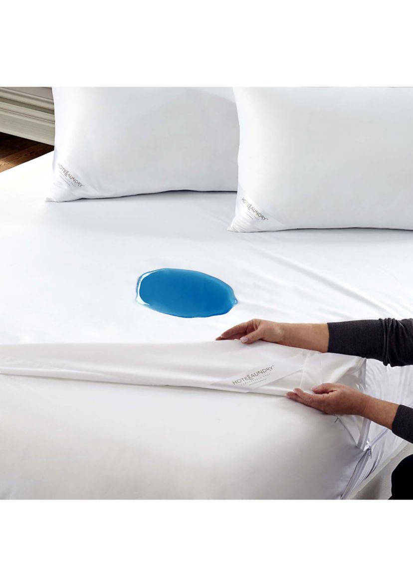 Stretchy Fit Waterproof Mattress Encasement Set for Allergy & Bed Bug Protection with Waterproof Pillow Zipper Protectors 