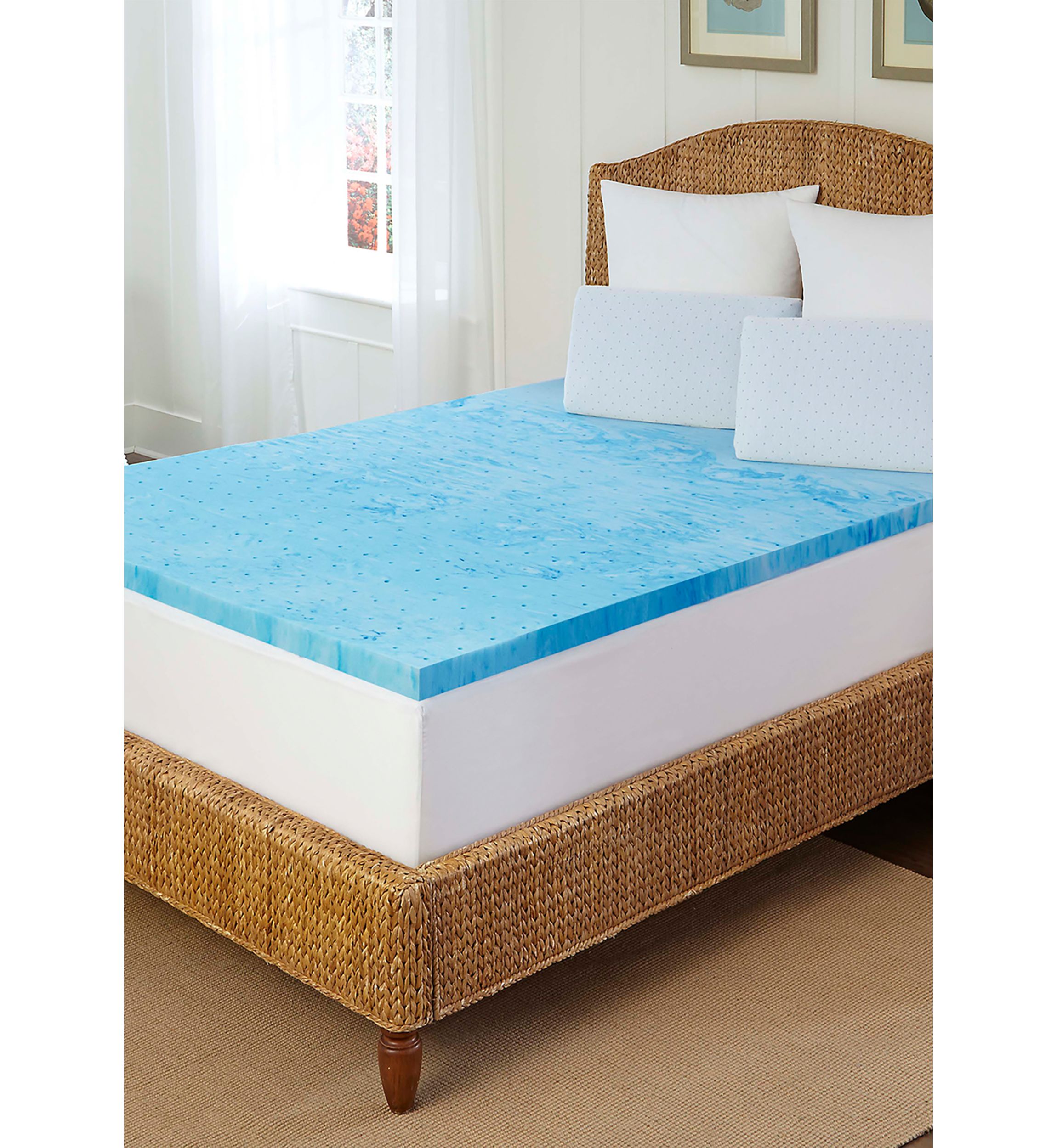  Marbleized Gel Memory Foam Topper