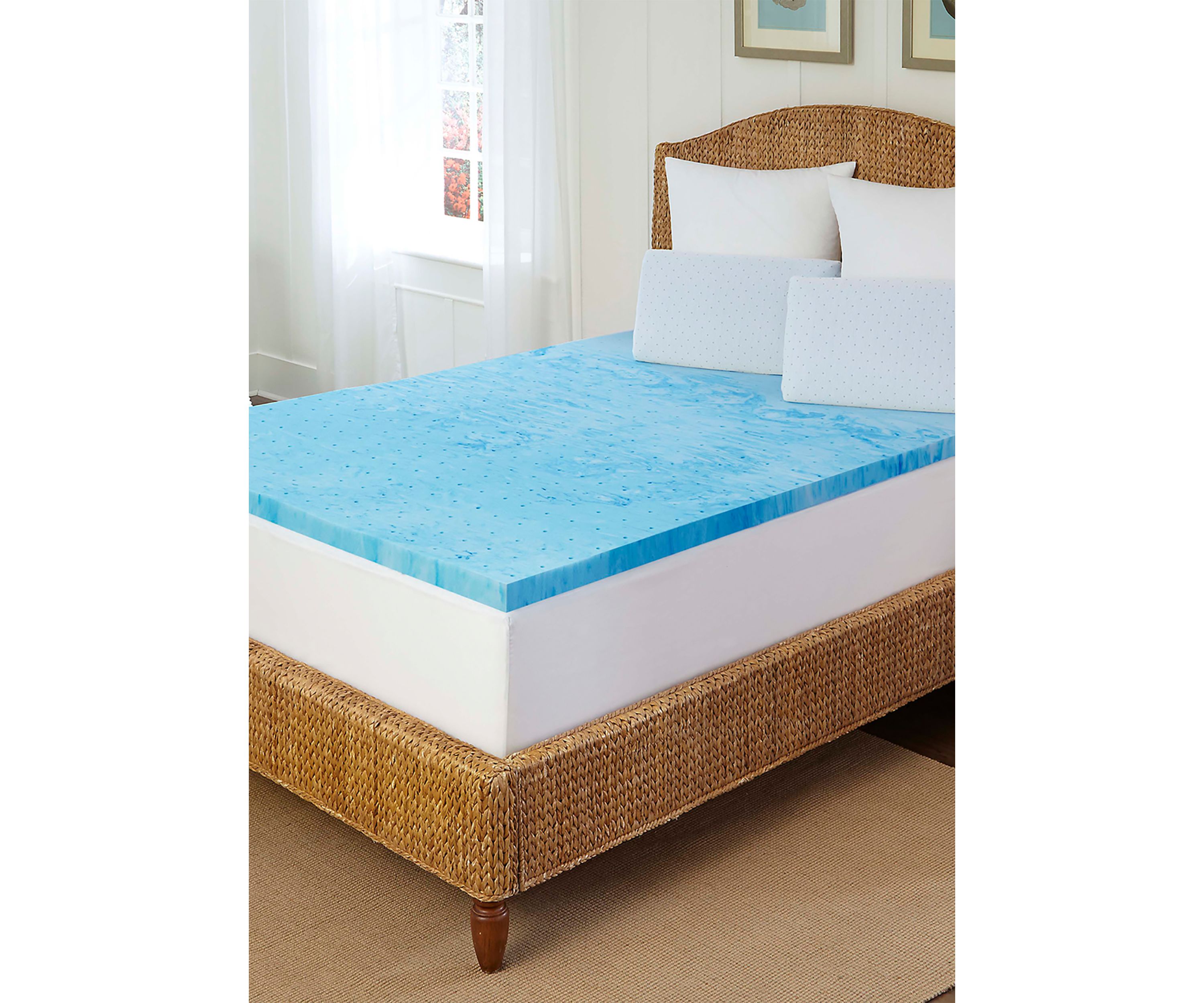  Marbleized Gel Memory Foam Topper