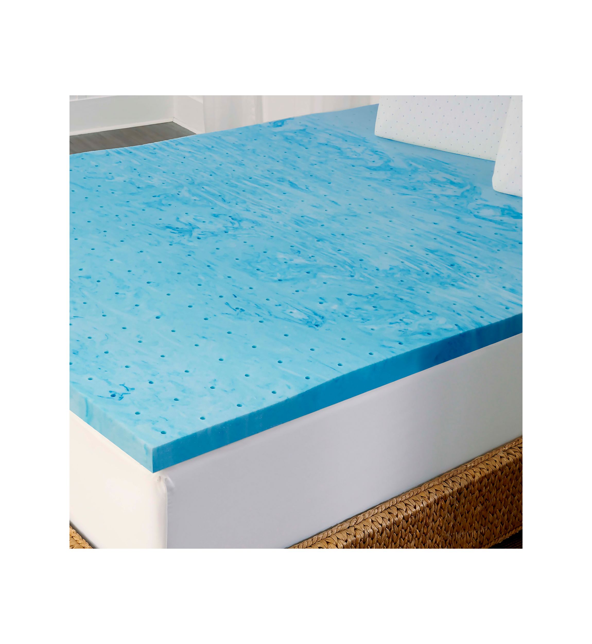  Marbleized Gel Memory Foam Topper