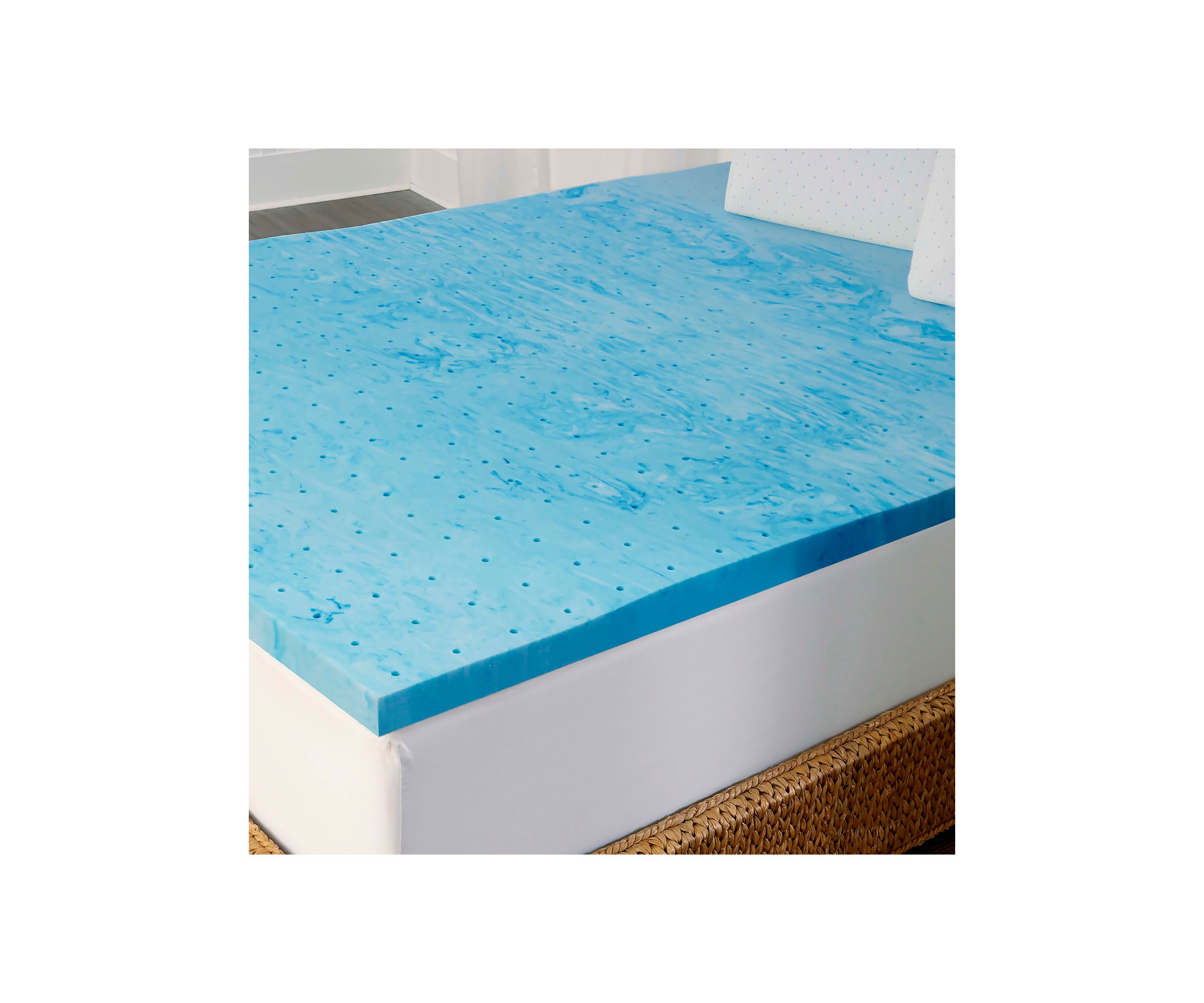  Marbleized Gel Memory Foam Topper