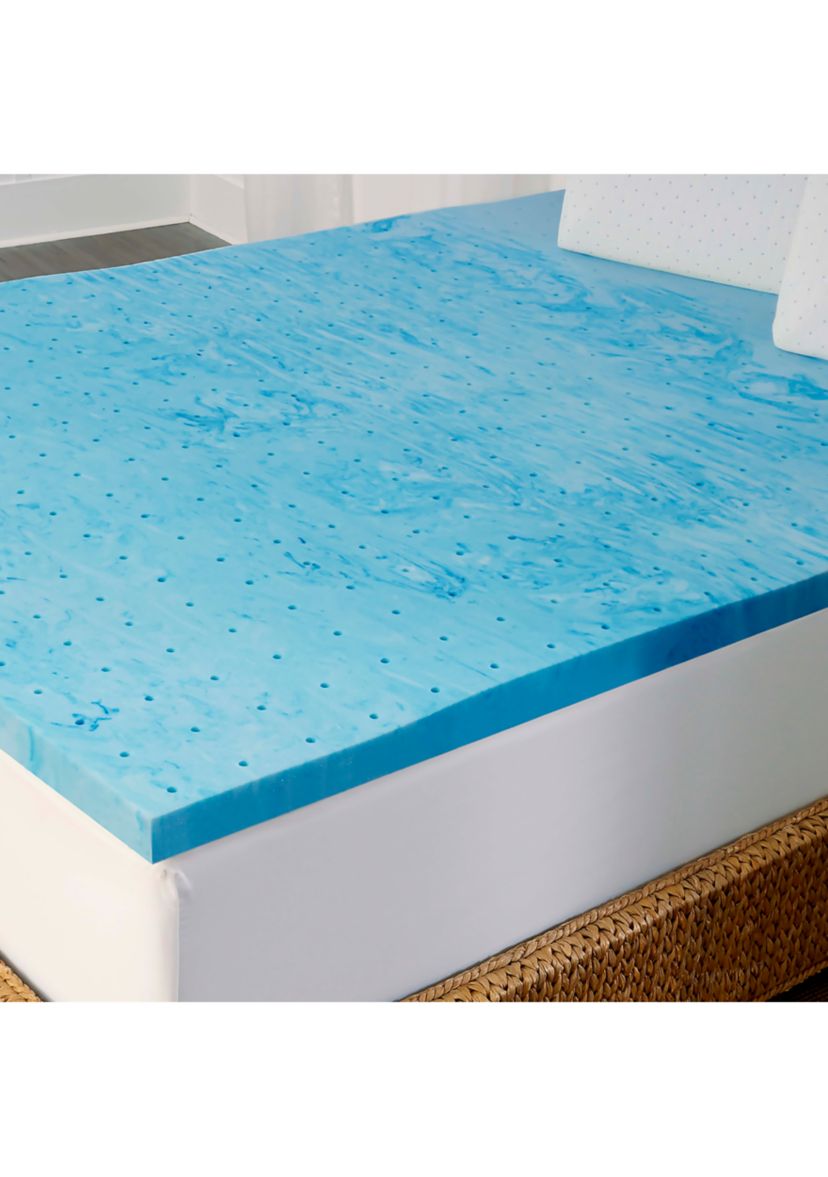  Marbleized Gel Memory Foam Topper