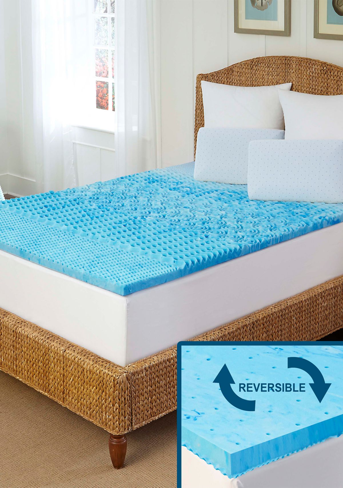 Cool Gel 1.5 Inch 5 Zone Memory Foam Topper