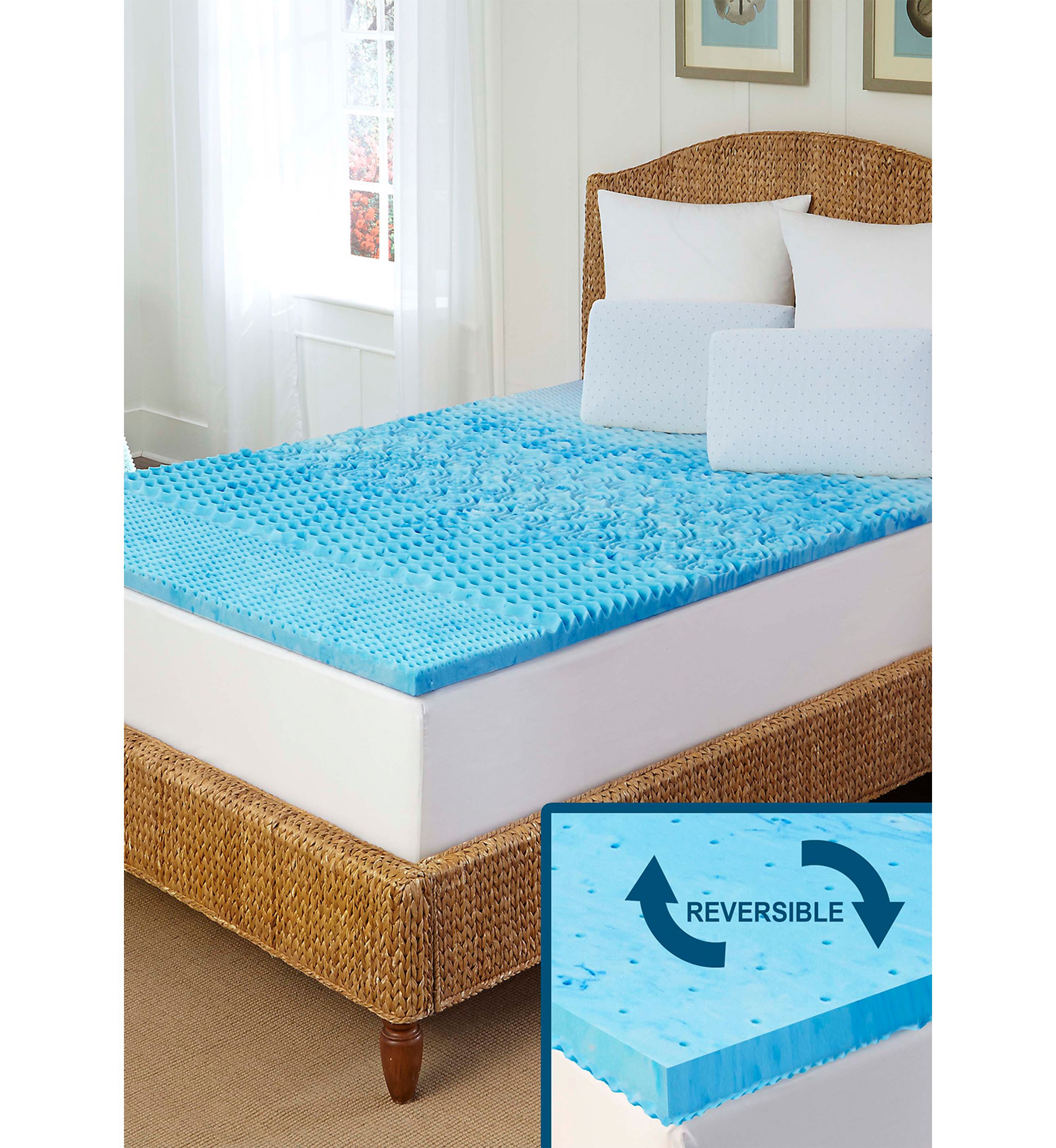Cool Gel 1.5 Inch 5 Zone Memory Foam Topper