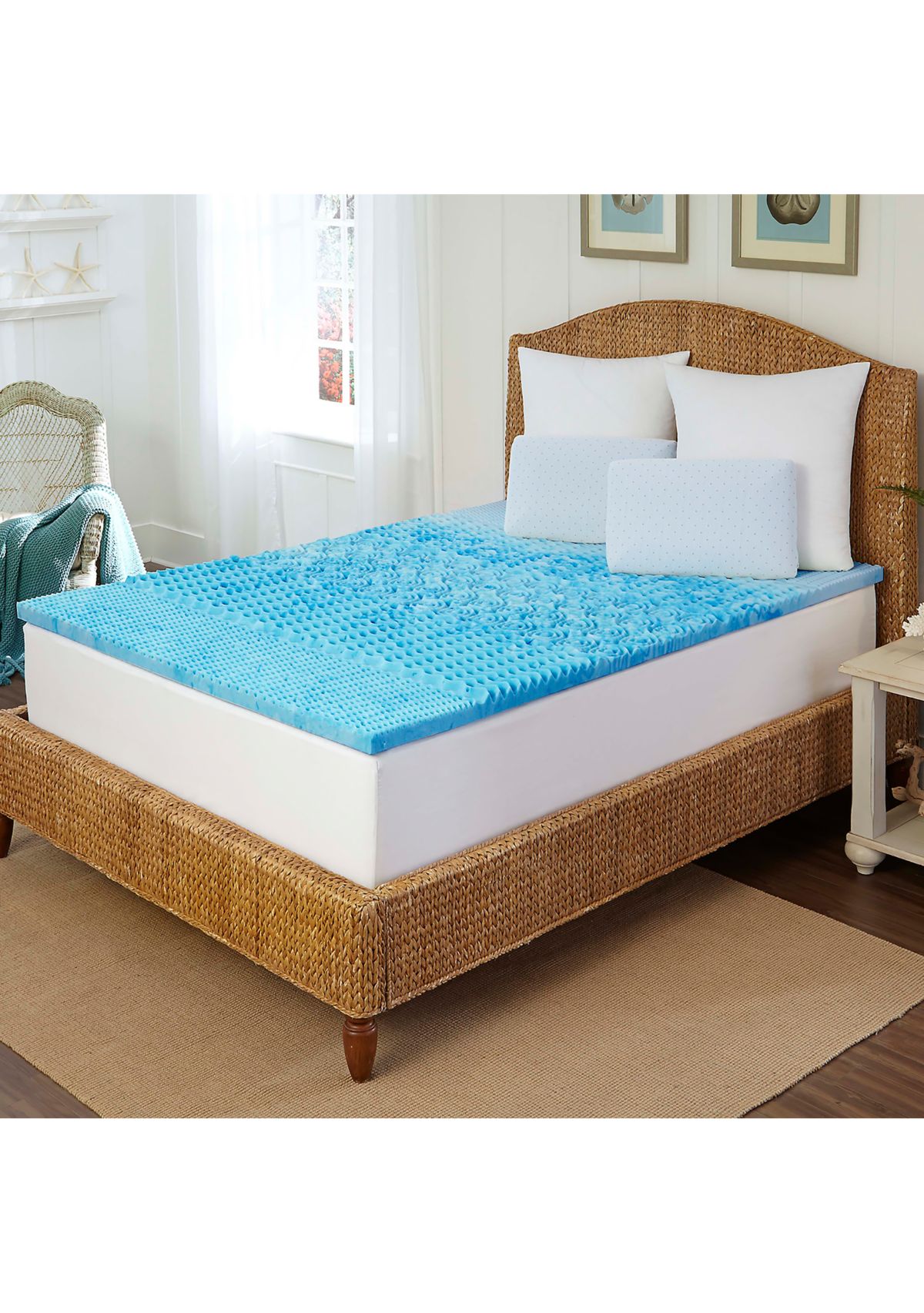 Cool Gel 1.5 Inch 5 Zone Memory Foam Topper