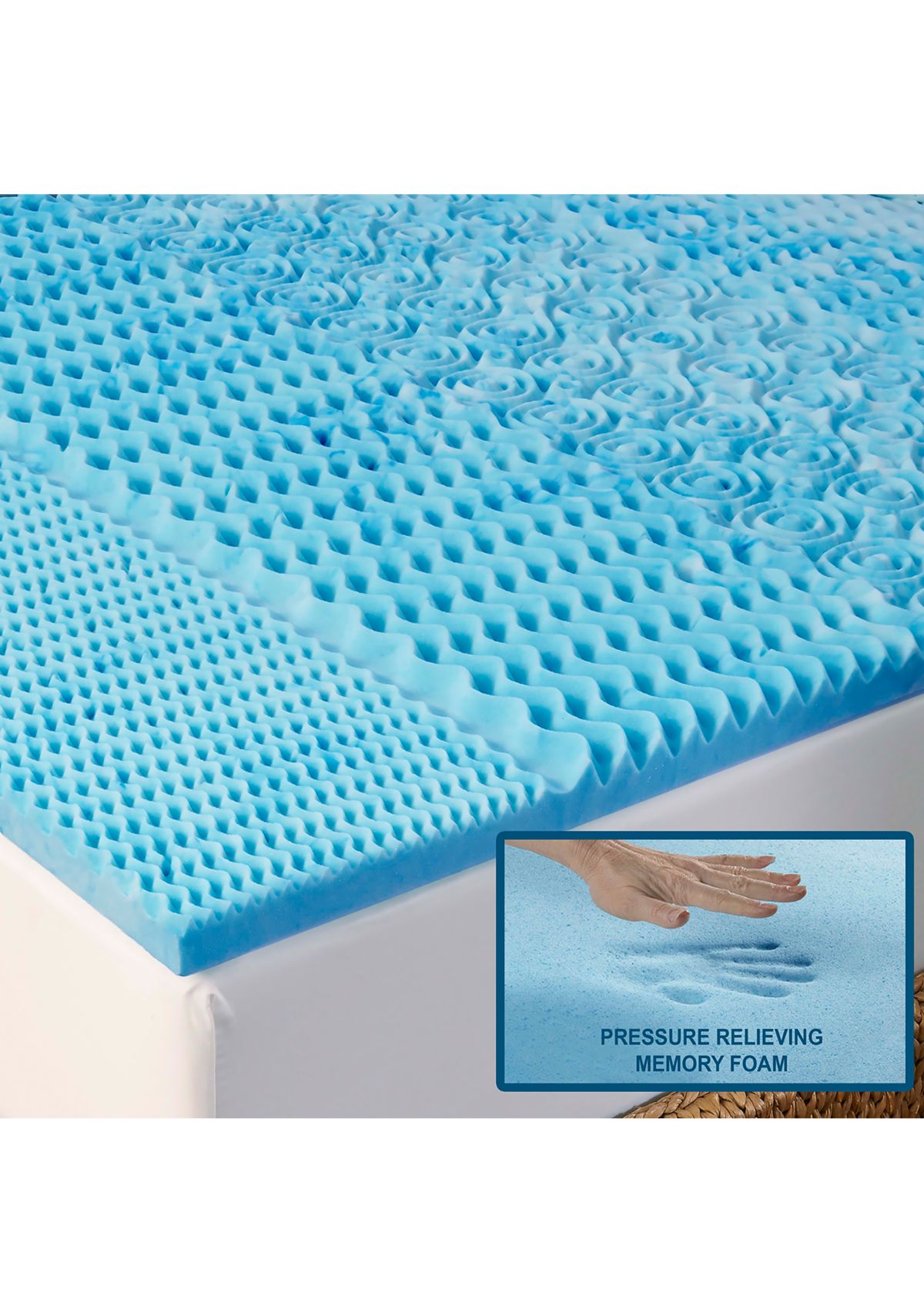 Cool Gel 1.5 Inch 5 Zone Memory Foam Topper