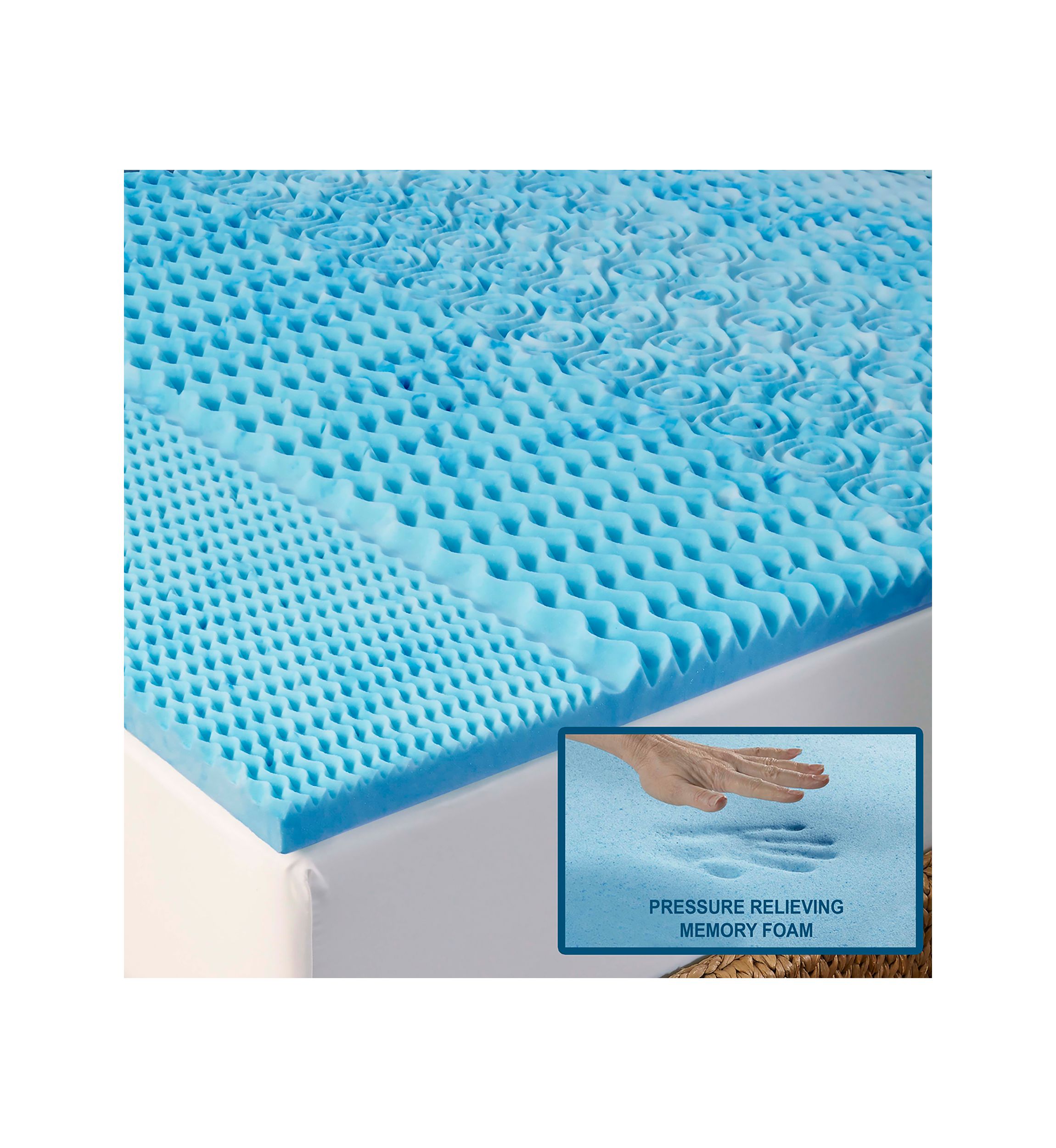 Cool Gel 1.5 Inch 5 Zone Memory Foam Topper