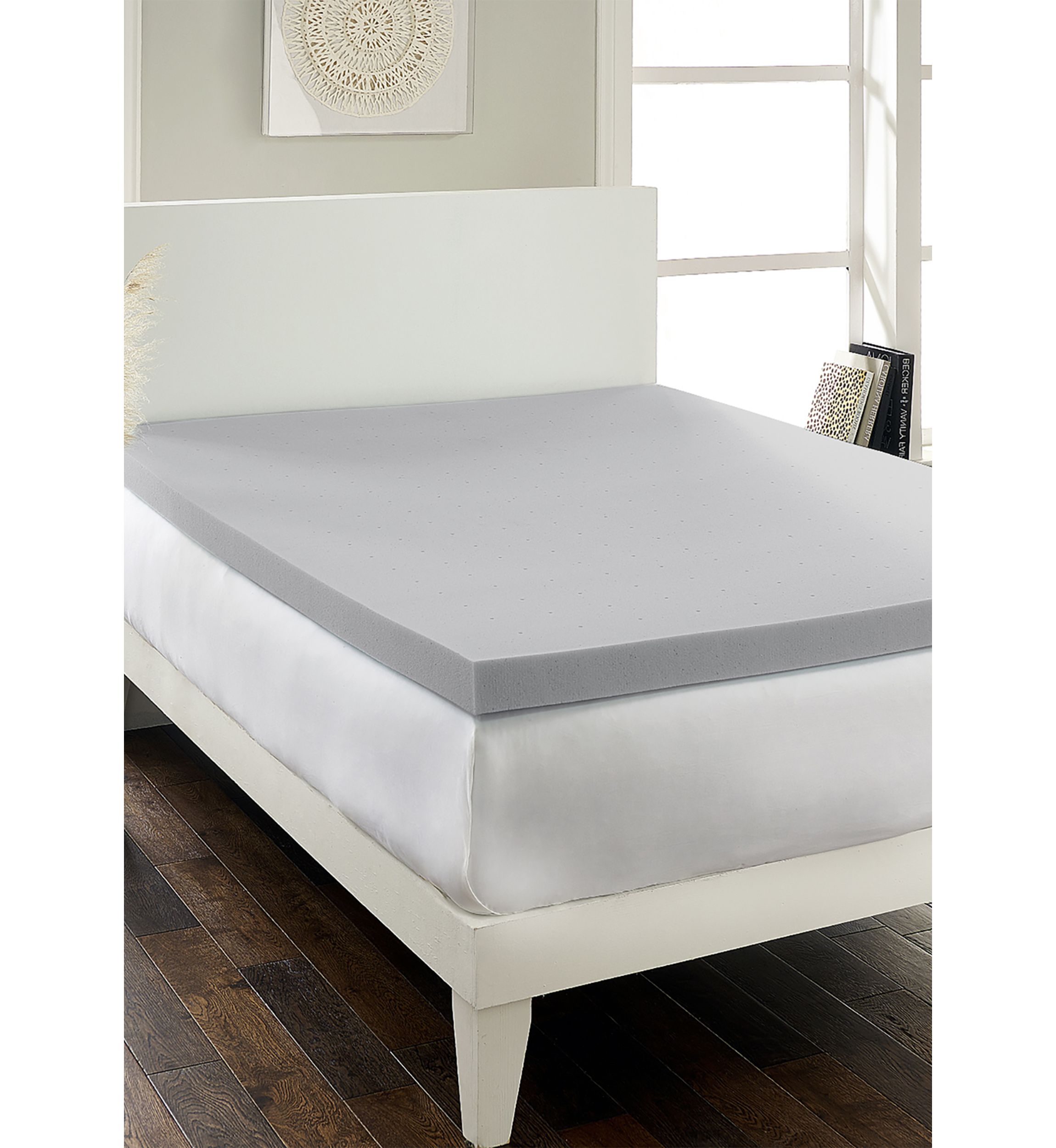 Hypoallergenic Bamboo Charcoal 2.5 Inch Memory Foam Topper