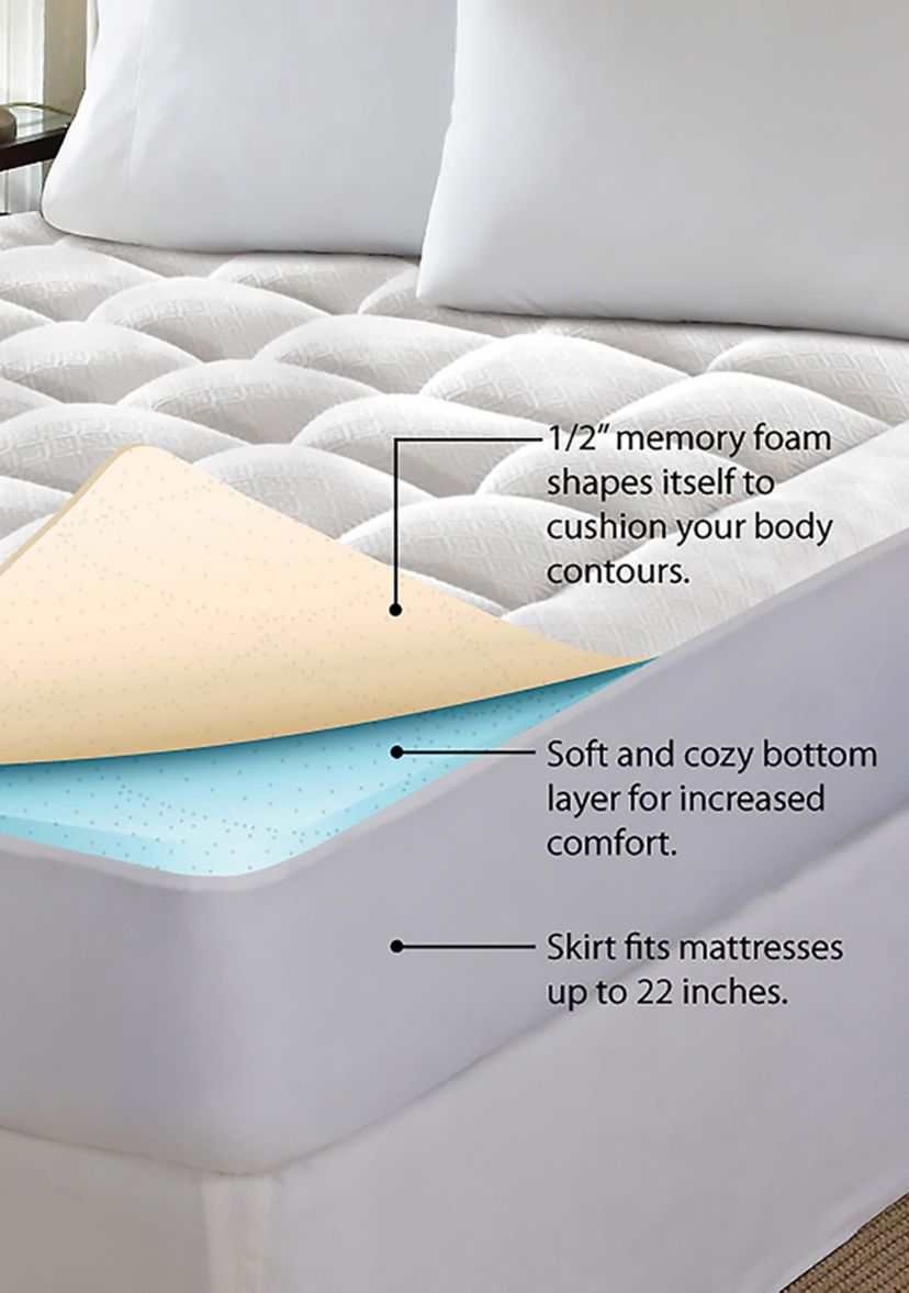 1.5inch Washable Memory Foam Mattress Pad