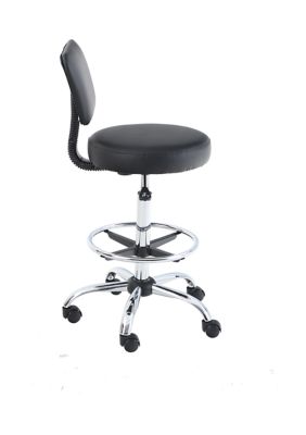 Tall Drafting Office Chair with Adjustable Height and Detachable Backrest