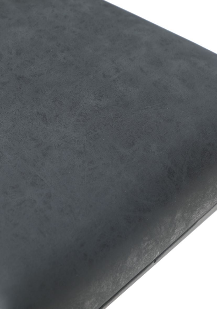 24 Inch Black PU Leather Counter Bar Stools Without Back, Set of 2