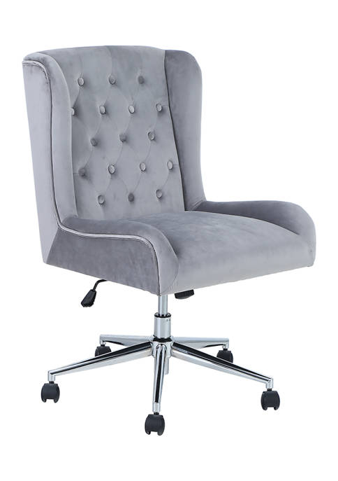 PHI VILLA Tufted Velvet Modern Adjustable Office Chair