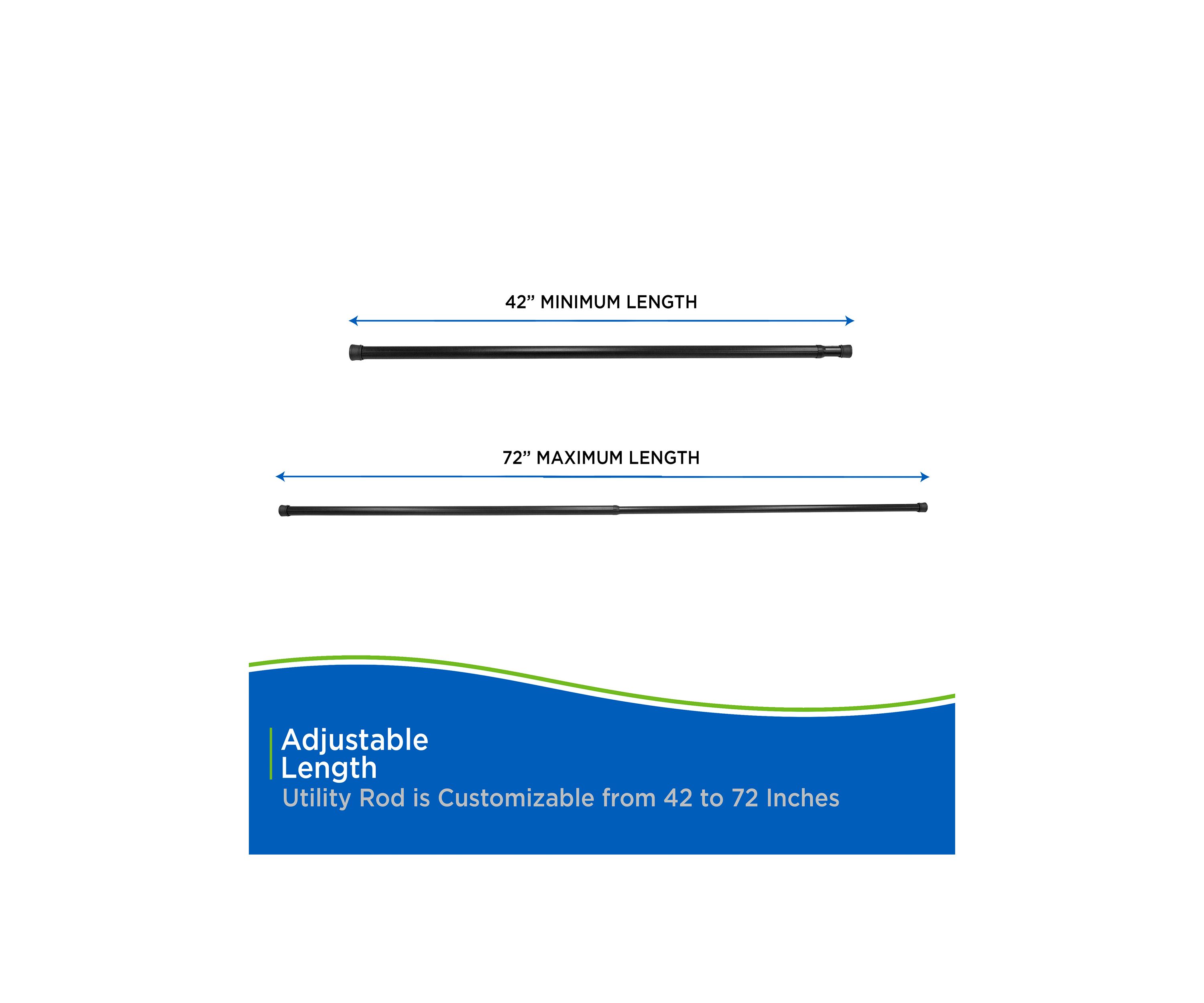 Kenney No Tools Spring Tension Utility Rod