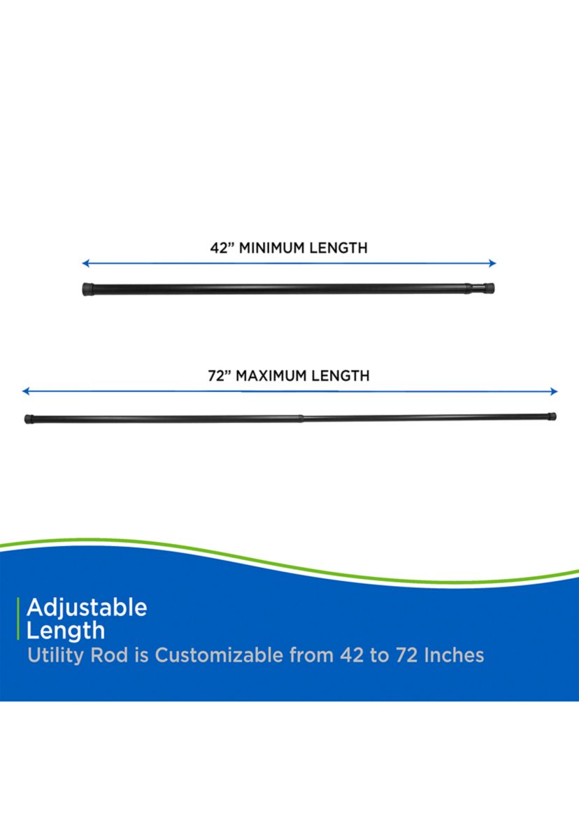 Kenney No Tools Spring Tension Utility Rod