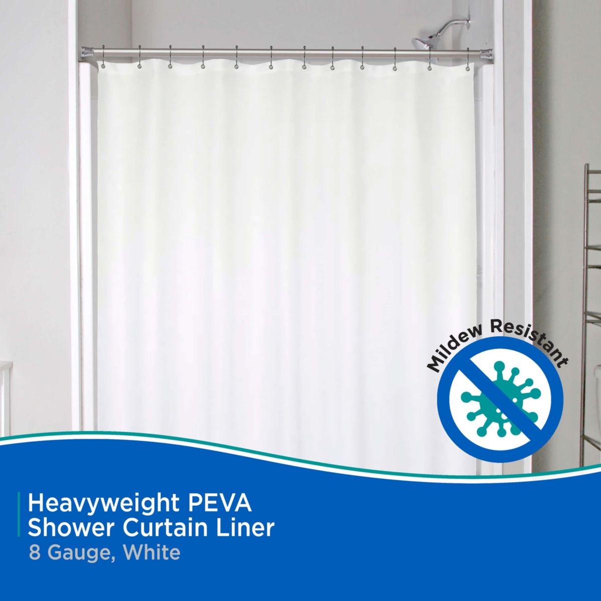 Kenney Heavyweight PEVA Shower Curtain Liner