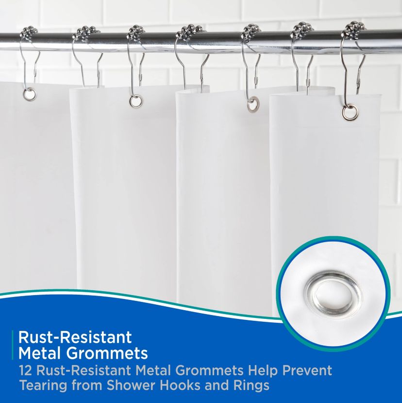 Kenney Heavyweight PEVA Shower Curtain Liner