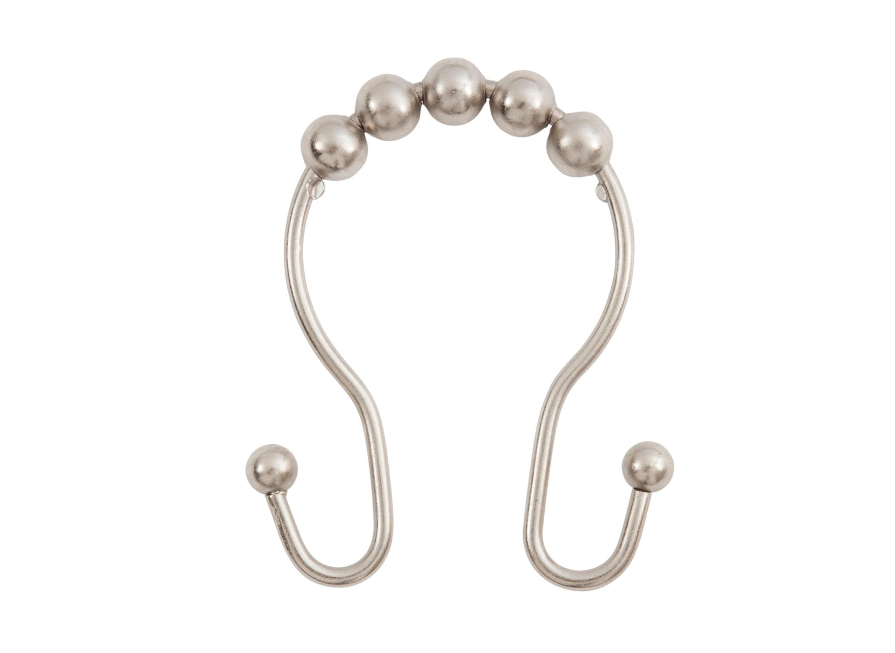 Kenney Beaded Roller Shower Curtain Double Hooks