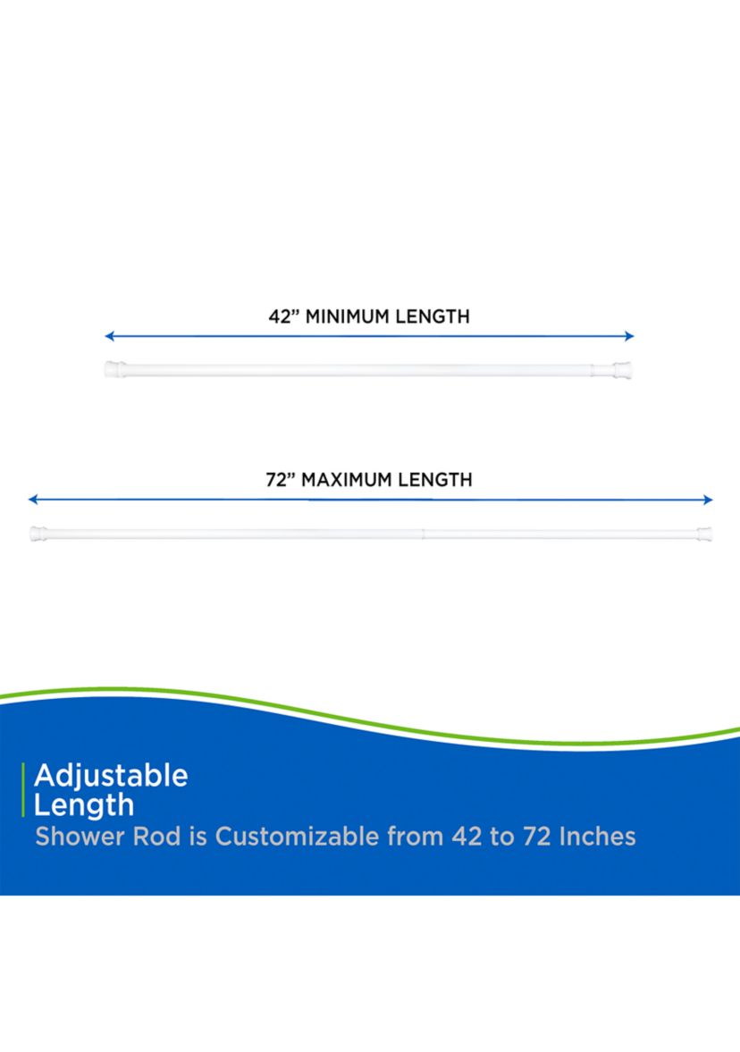 Kenney Twist & Fit No Tools Tension Shower Curtain Rod