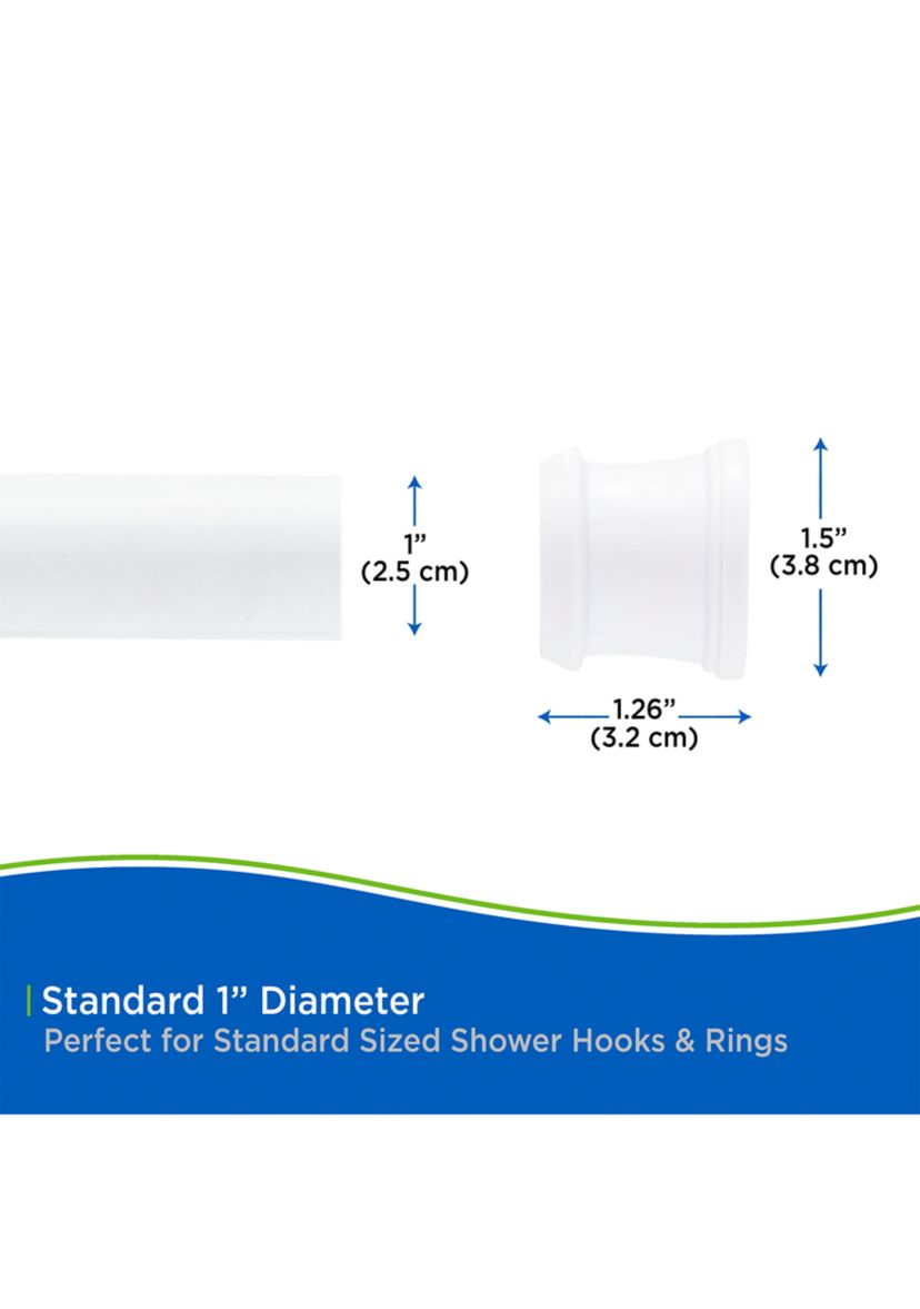 Kenney Twist & Fit No Tools Tension Shower Curtain Rod
