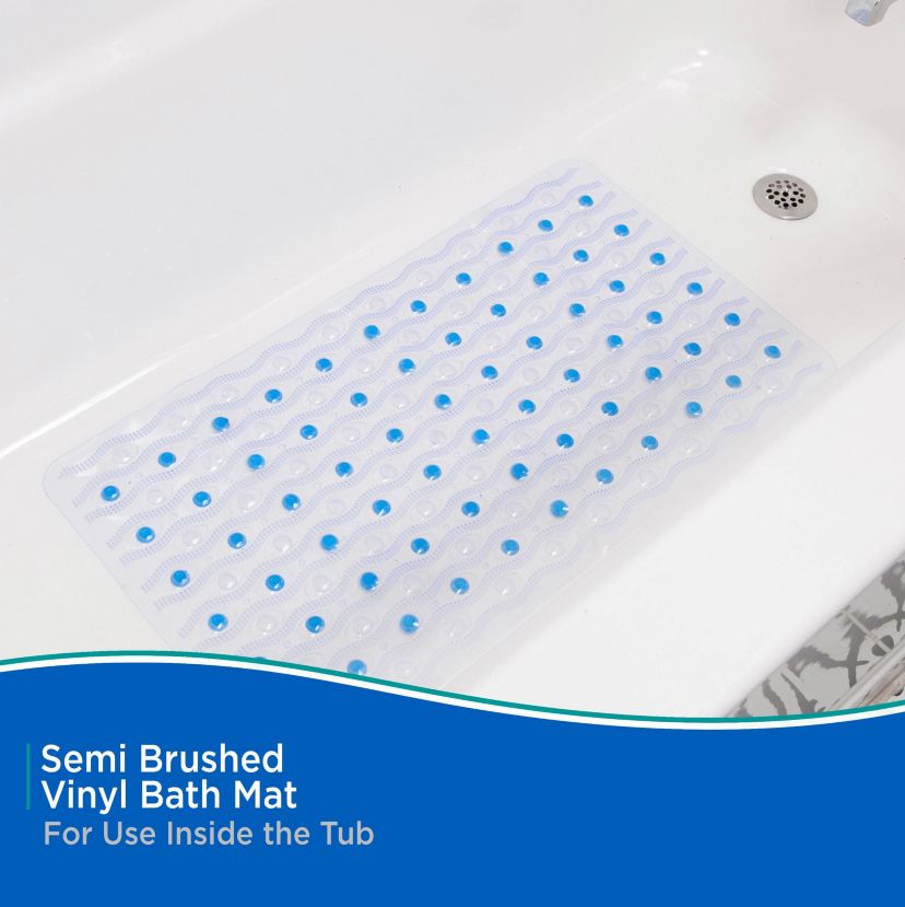 Kenney Semi-Brushed Bath, Shower, and Tub Mat with Suction Cups