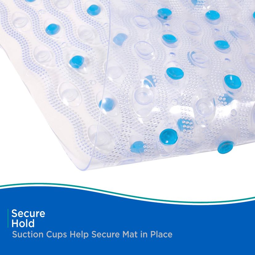 Kenney Semi-Brushed Bath, Shower, and Tub Mat with Suction Cups