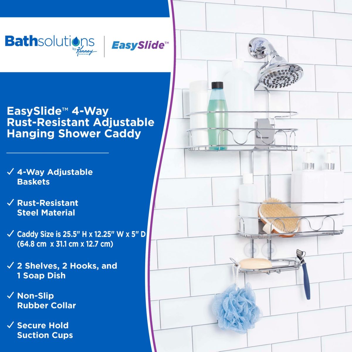 Kenney EasySlide 4 Way Adjustable Caddy Solution