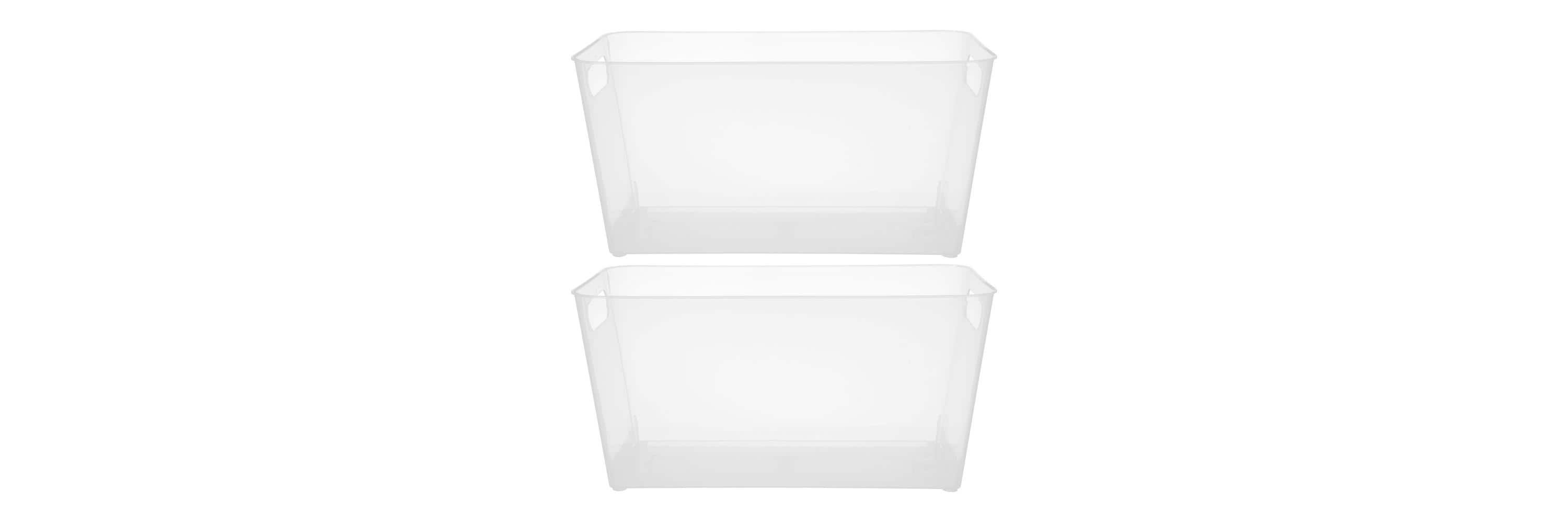 Kenney Storage Made Simple Freestanding Tall Organizer Bin with Handles, Set of 2