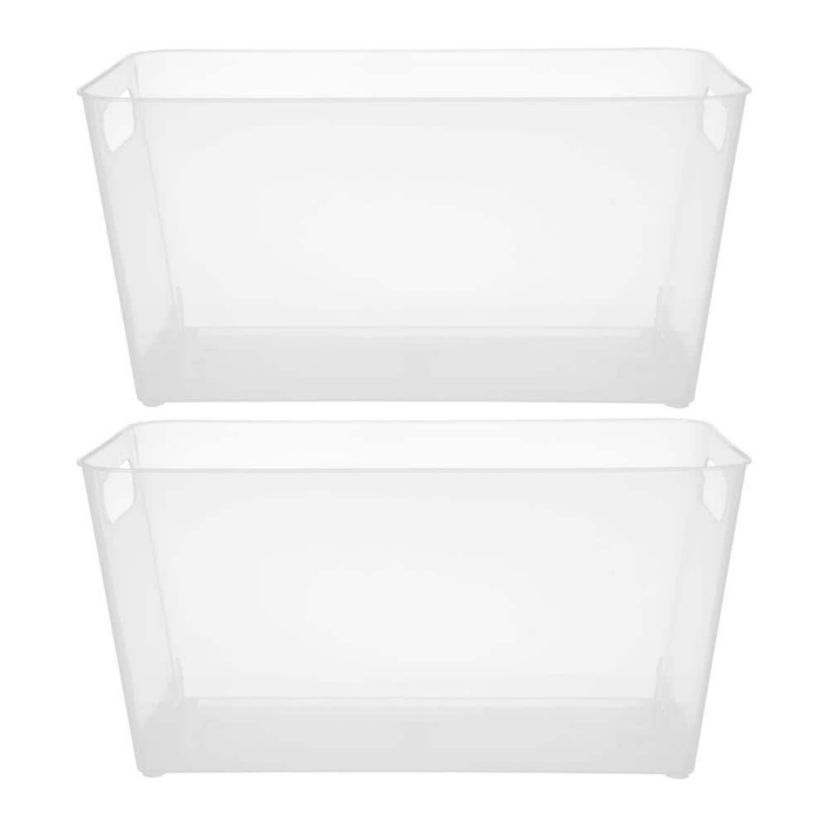Kenney Storage Made Simple Freestanding Tall Organizer Bin with Handles, Set of 2