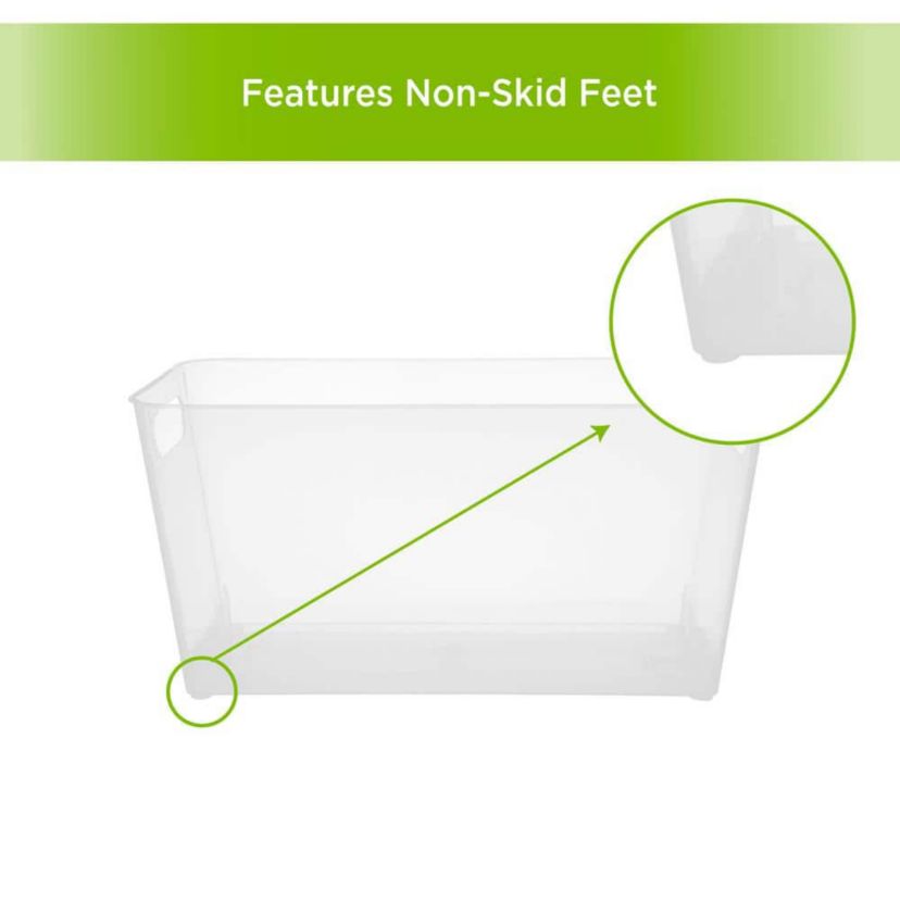 Kenney Storage Made Simple Freestanding Tall Organizer Bin with Handles, Set of 2